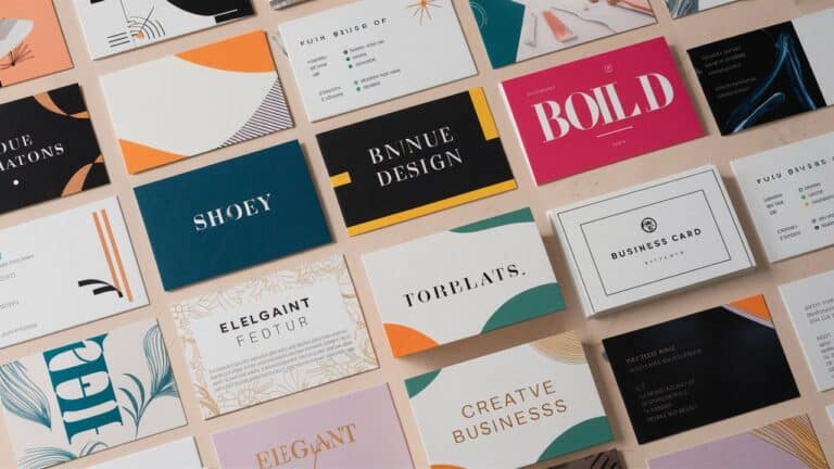 a beautifully arranged flat lay photo-of business cards